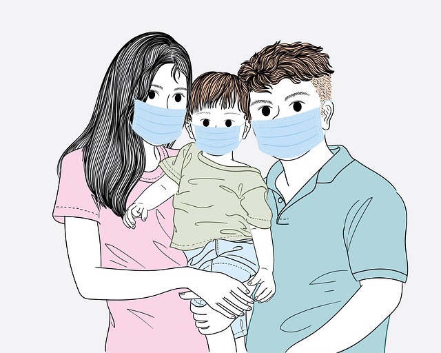 家族もマスク…。（Pixabayより）